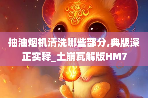 抽油烟机清洗哪些部分,典版深正实释_土崩瓦解版HM7