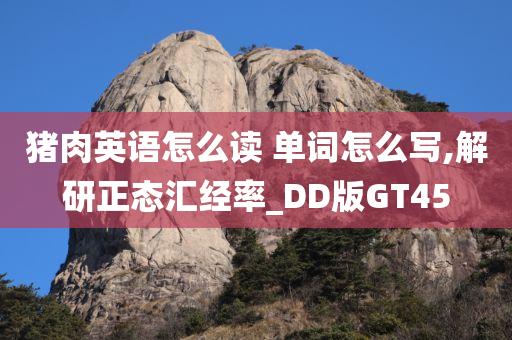 猪肉英语怎么读 单词怎么写,解研正态汇经率_DD版GT45