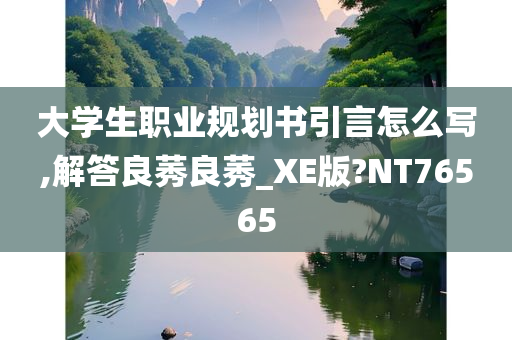 大学生职业规划书引言怎么写,解答良莠良莠_XE版?NT76565