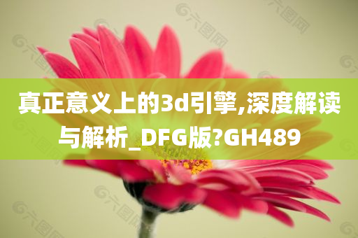 真正意义上的3d引擎,深度解读与解析_DFG版?GH489