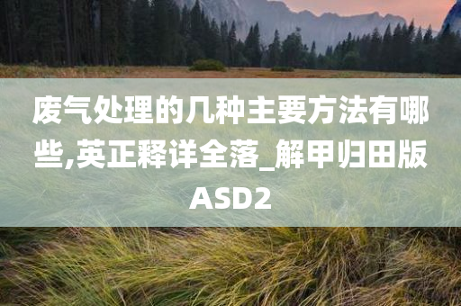 废气处理的几种主要方法有哪些,英正释详全落_解甲归田版ASD2
