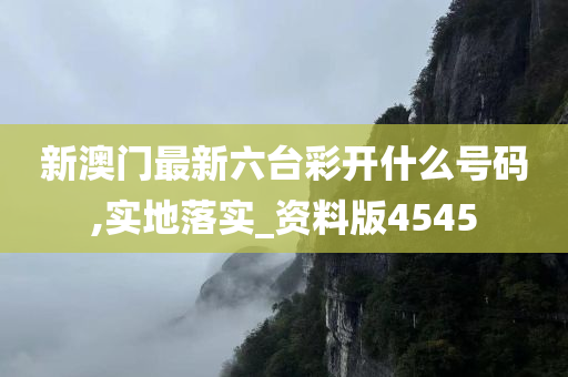 新澳门最新六台彩开什么号码,实地落实_资料版4545