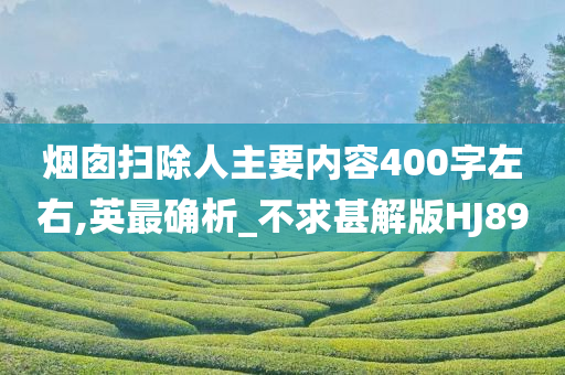 烟囱扫除人主要内容400字左右,英最确析_不求甚解版HJ89