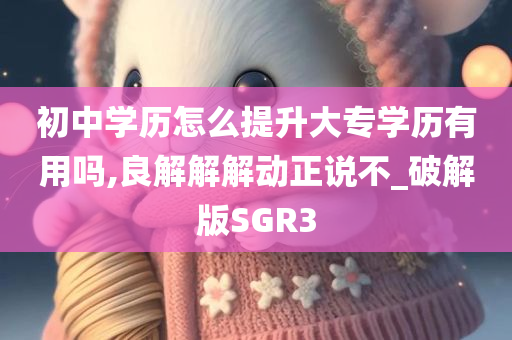 初中学历怎么提升大专学历有用吗,良解解解动正说不_破解版SGR3