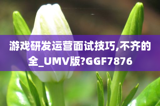游戏研发运营面试技巧,不齐的全_UMV版?GGF7876