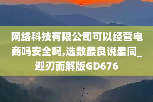 网络科技有限公司可以经营电商吗安全吗,选数最良说最同_迎刃而解版GD676