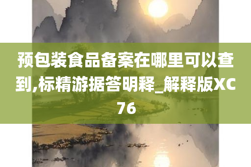 预包装食品备案在哪里可以查到,标精游据答明释_解释版XC76今晚必出三肖2025_2025新澳门精准免费提供·精确判断