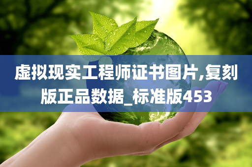 虚拟现实工程师证书图片,复刻版正品数据_标准版453