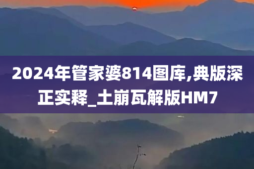 2024年管家婆814图库,典版深正实释_土崩瓦解版HM7