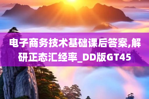 电子商务技术基础课后答案,解研正态汇经率_DD版GT45