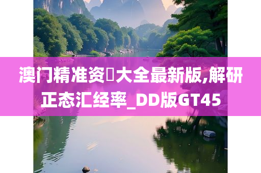 澳门精准资枓大全最新版,解研正态汇经率_DD版GT45