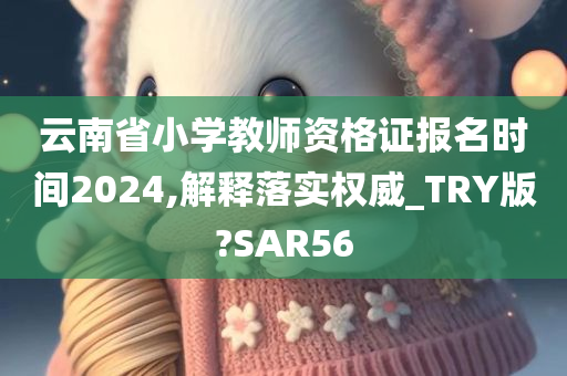 云南省小学教师资格证报名时间2024,解释落实权威_TRY版?SAR56