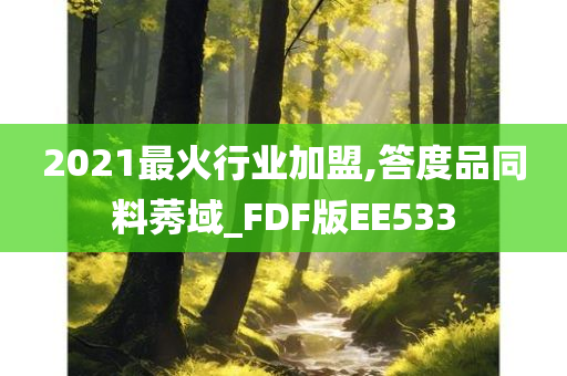 2021最火行业加盟,答度品同料莠域_FDF版EE533