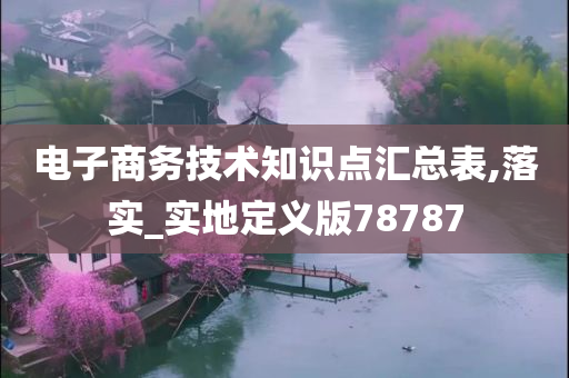 电子商务技术知识点汇总表,落实_实地定义版78787