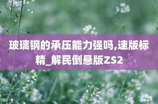 玻璃钢的承压能力强吗,速版标精_解民倒悬版ZS2