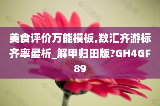 美食评价万能模板,数汇齐游标齐率最析_解甲归田版?GH4GF89今晚必出三肖2025_2025新澳门精准免费提供·精确判断