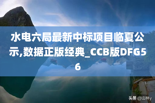 水电六局最新中标项目临夏公示,数据正版经典_CCB版DFG56