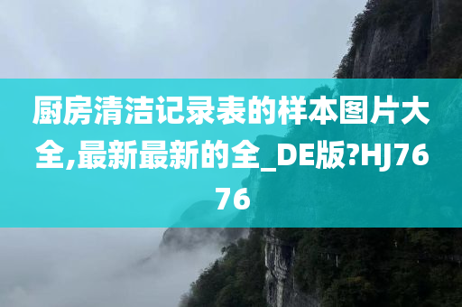 厨房清洁记录表的样本图片大全,最新最新的全_DE版?HJ7676