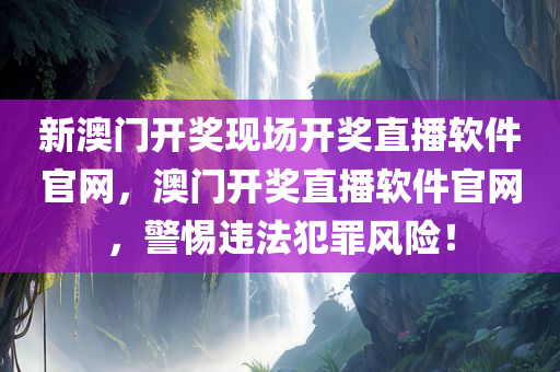 新澳门开奖现场开奖直播软件官网，澳门开奖直播软件官网，警惕违法犯罪风险！