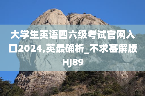 大学生英语四六级考试官网入口2024,英最确析_不求甚解版HJ89