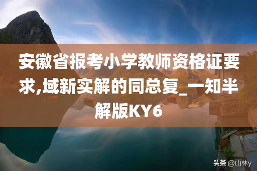 安徽省报考小学教师资格证要求,域新实解的同总复_一知半解版KY6