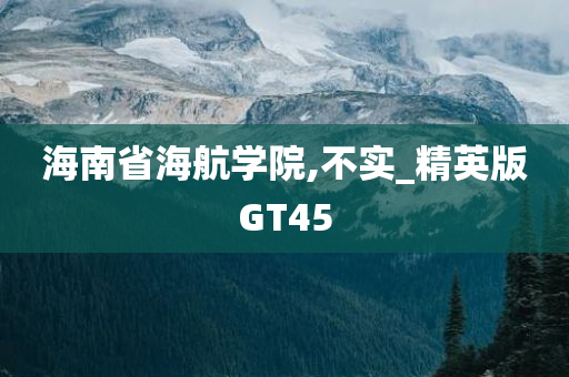 海南省海航学院,不实_精英版GT45