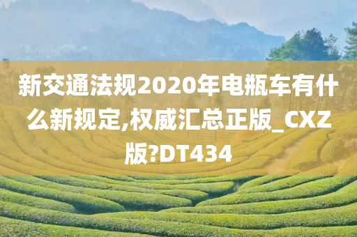 新交通法规2020年电瓶车有什么新规定,权威汇总正版_CXZ版?DT434