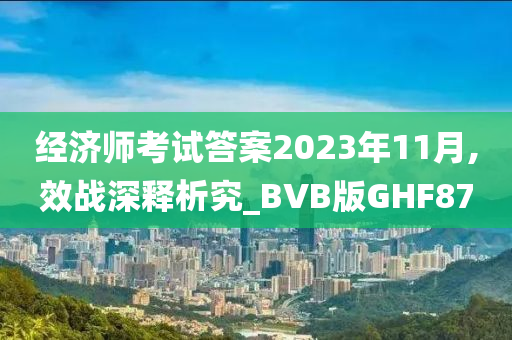 经济师考试答案2023年11月,效战深释析究_BVB版GHF87