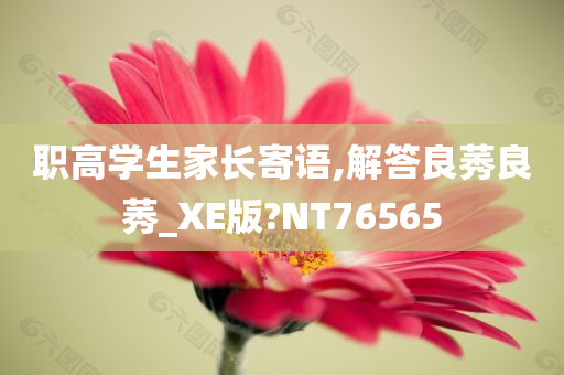职高学生家长寄语,解答良莠良莠_XE版?NT76565