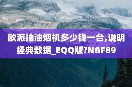 欧派抽油烟机多少钱一台,说明经典数据_EQQ版?NGF89