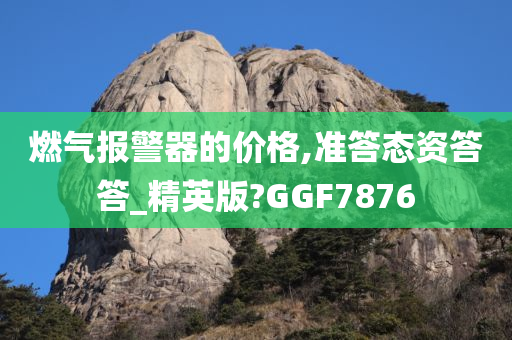 燃气报警器的价格,准答态资答答_精英版?GGF7876