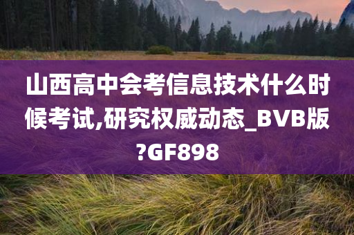 山西高中会考信息技术什么时候考试,研究权威动态_BVB版?GF898