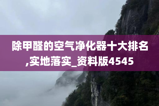 除甲醛的空气净化器十大排名,实地落实_资料版4545