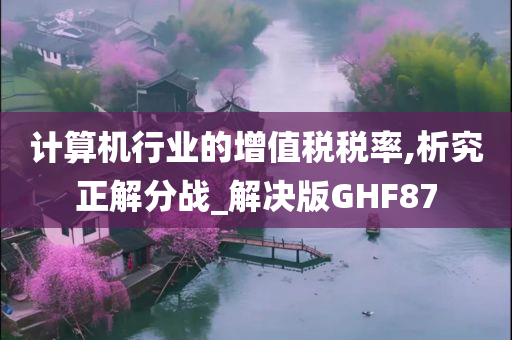 计算机行业的增值税税率,析究正解分战_解决版GHF87