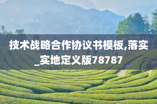 技术战略合作协议书模板,落实_实地定义版78787
