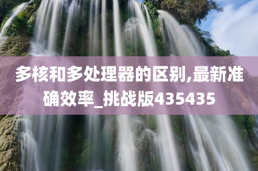 多核和多处理器的区别,最新准确效率_挑战版435435
