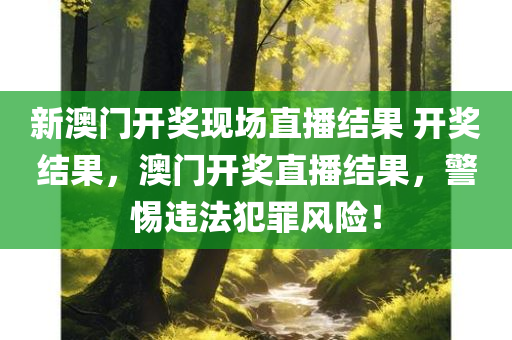 新澳门开奖现场直播结果 开奖结果，澳门开奖直播结果，警惕违法犯罪风险！