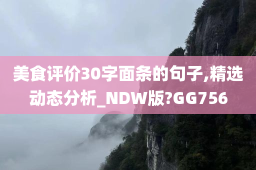 美食评价30字面条的句子,精选动态分析_NDW版?GG756