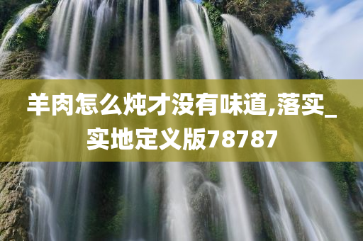 羊肉怎么炖才没有味道,落实_实地定义版78787