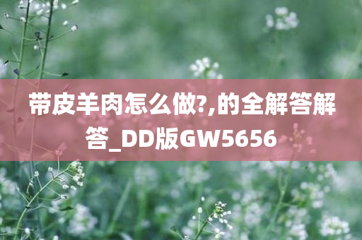 带皮羊肉怎么做?,的全解答解答_DD版GW5656
