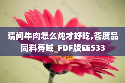 请问牛肉怎么炖才好吃,答度品同料莠域_FDF版EE533