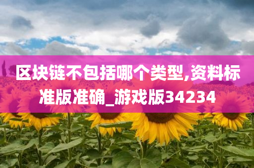 区块链不包括哪个类型,资料标准版准确_游戏版34234