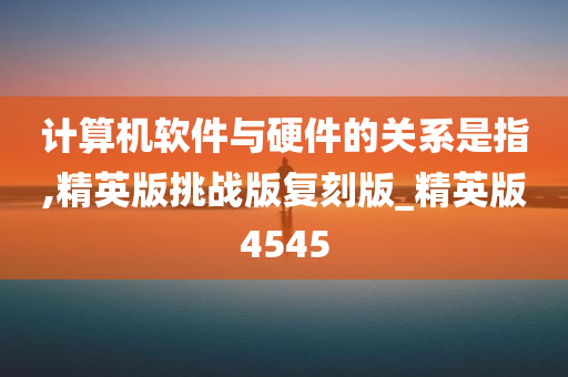 计算机软件与硬件的关系是指,精英版挑战版复刻版_精英版4545