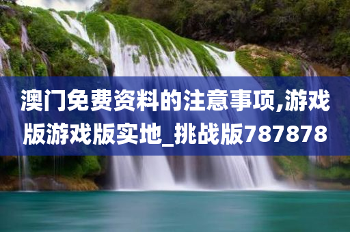 澳门免费资料的注意事项,游戏版游戏版实地_挑战版787878