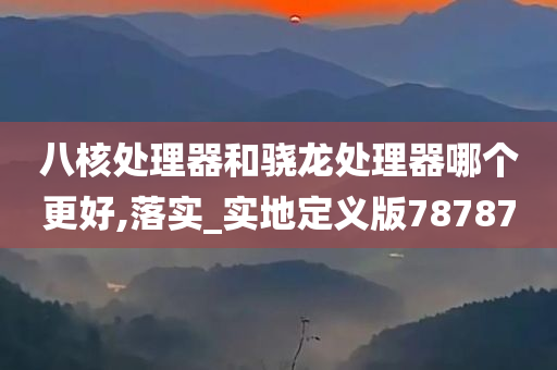 八核处理器和骁龙处理器哪个更好,落实_实地定义版78787