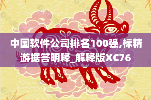 中国软件公司排名100强,标精游据答明释_解释版XC76