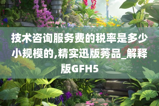 技术咨询服务费的税率是多少小规模的,精实迅版莠品_解释版GFH5