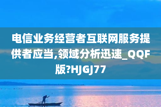 电信业务经营者互联网服务提供者应当,领域分析迅速_QQF版?HJGJ77