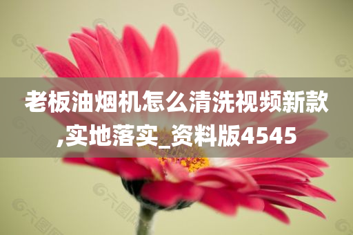 老板油烟机怎么清洗视频新款,实地落实_资料版4545