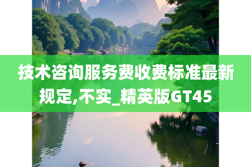 技术咨询服务费收费标准最新规定,不实_精英版GT45